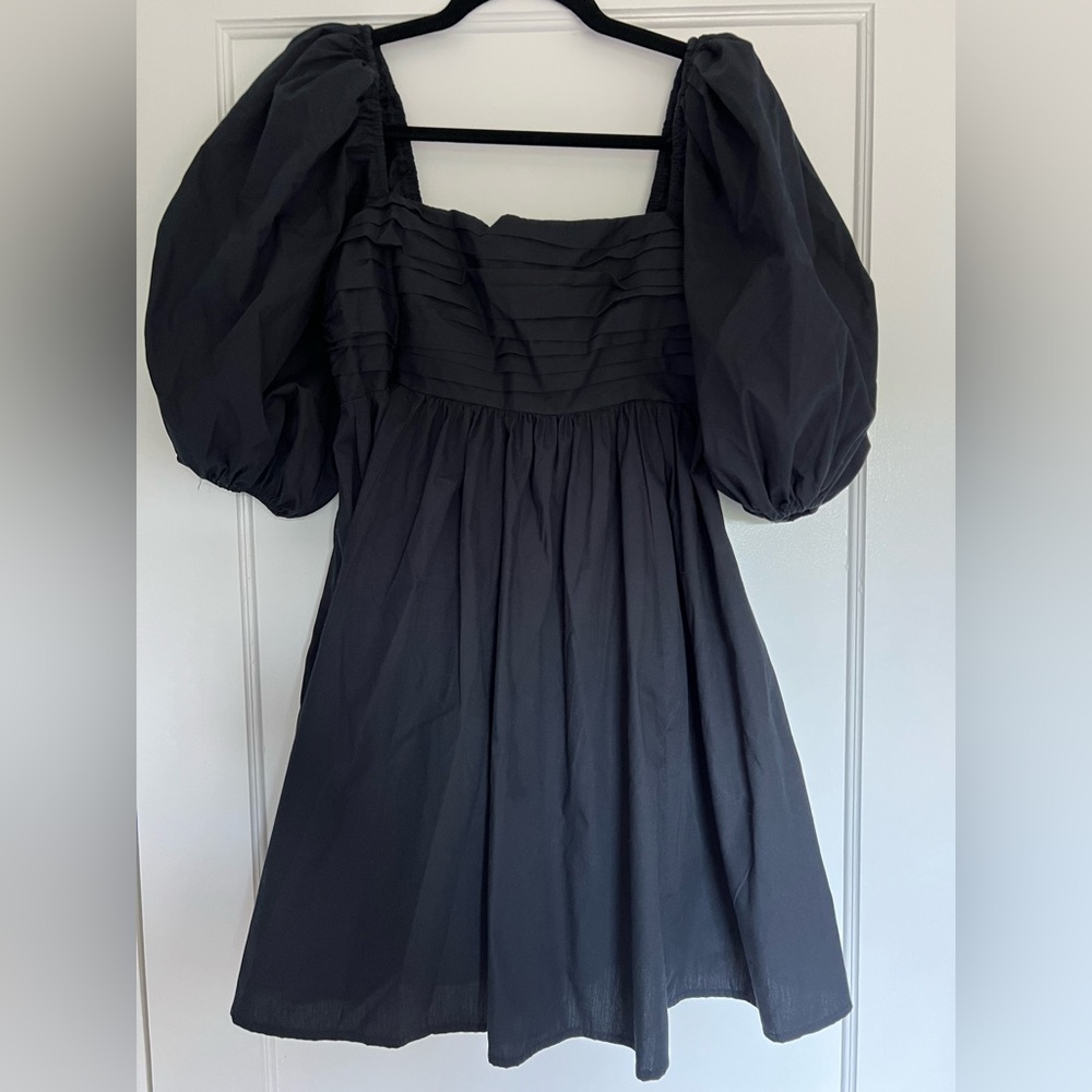 Abercrombie & Fitch Black Puff Sleeve Dress